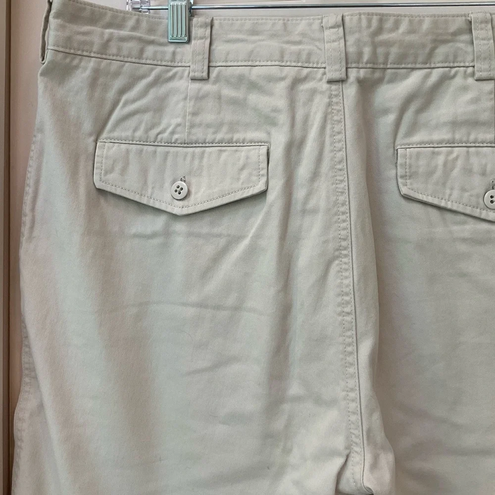 Cremieux Shorts, Men’s Cotton, Flat Front, Khaki Color, Zip, Side Pockets, Sz 36